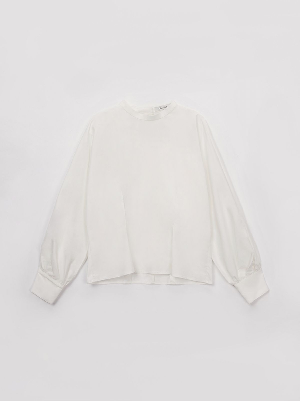 셀리테일즈(CELITAILS) HIGH NECK PUFF BLOUSE_IVORY