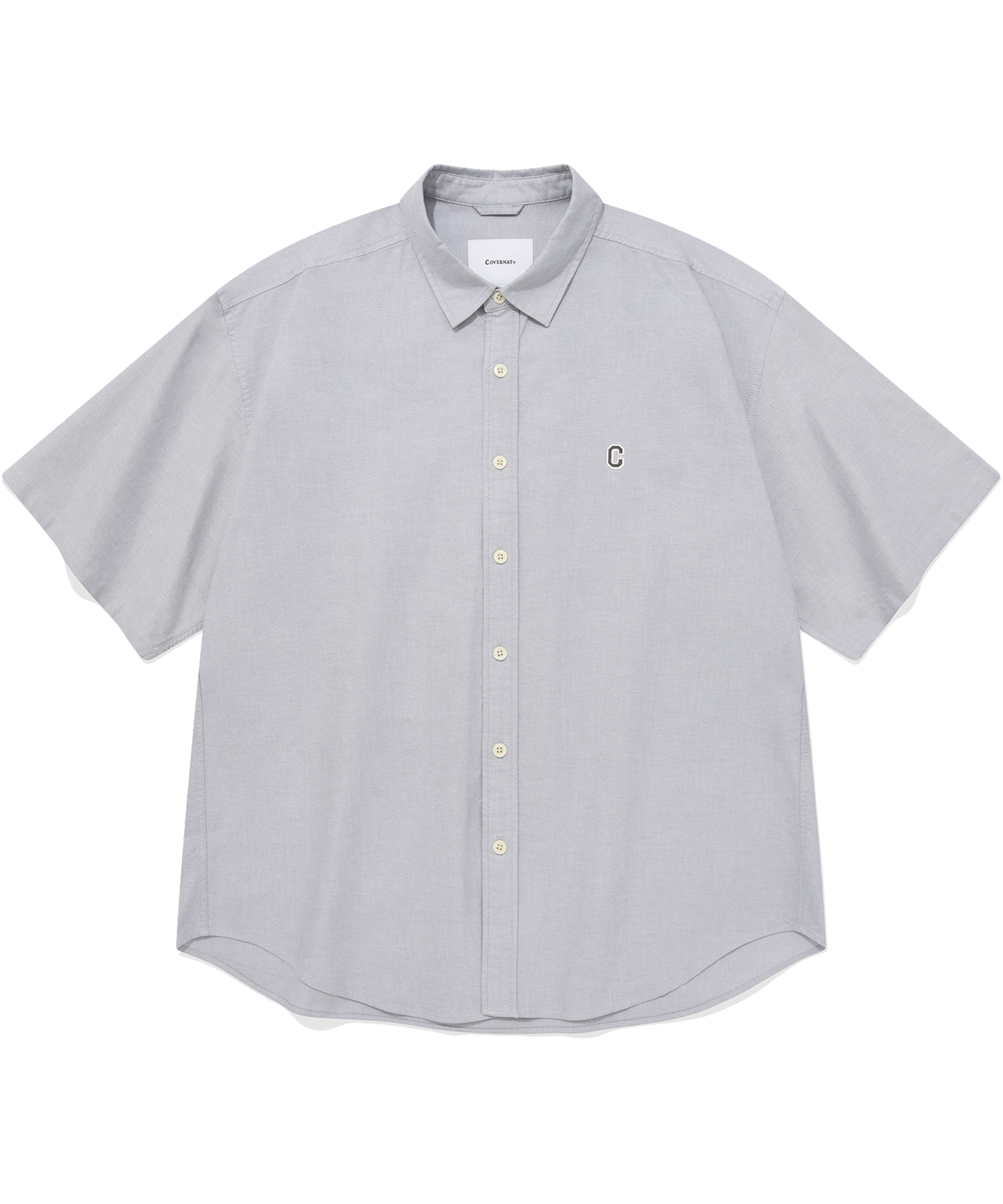 ★COVERNAT★ C Logo Oxford Half Shirt Purple Covernat Unisex C Logo Oxford Half Shirt Purple | Collared