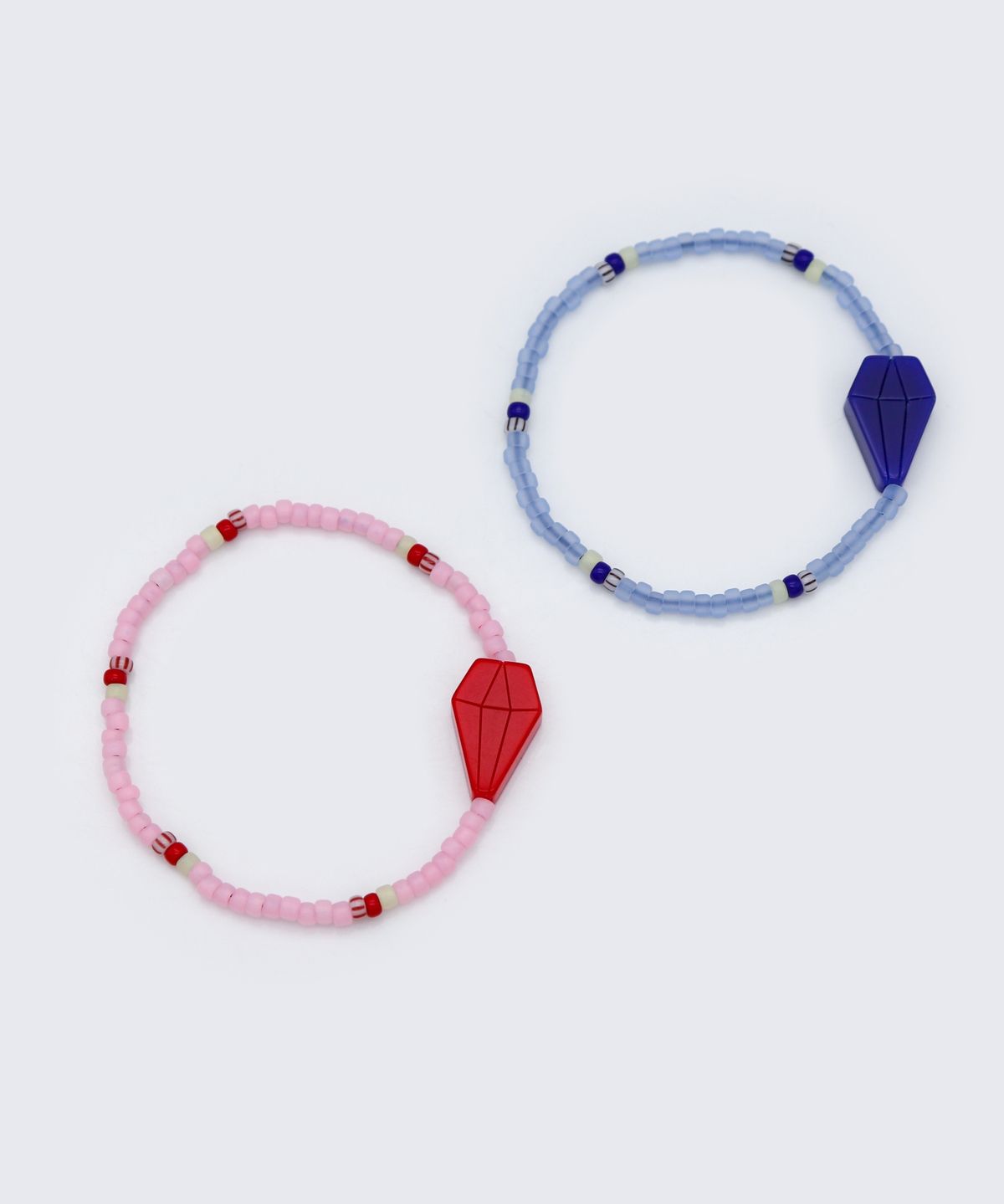 봉보(BONBEAU) Acrylic dia charm color beads Bracelet  아크릴 다이아 참 컬러 비즈 팔찌