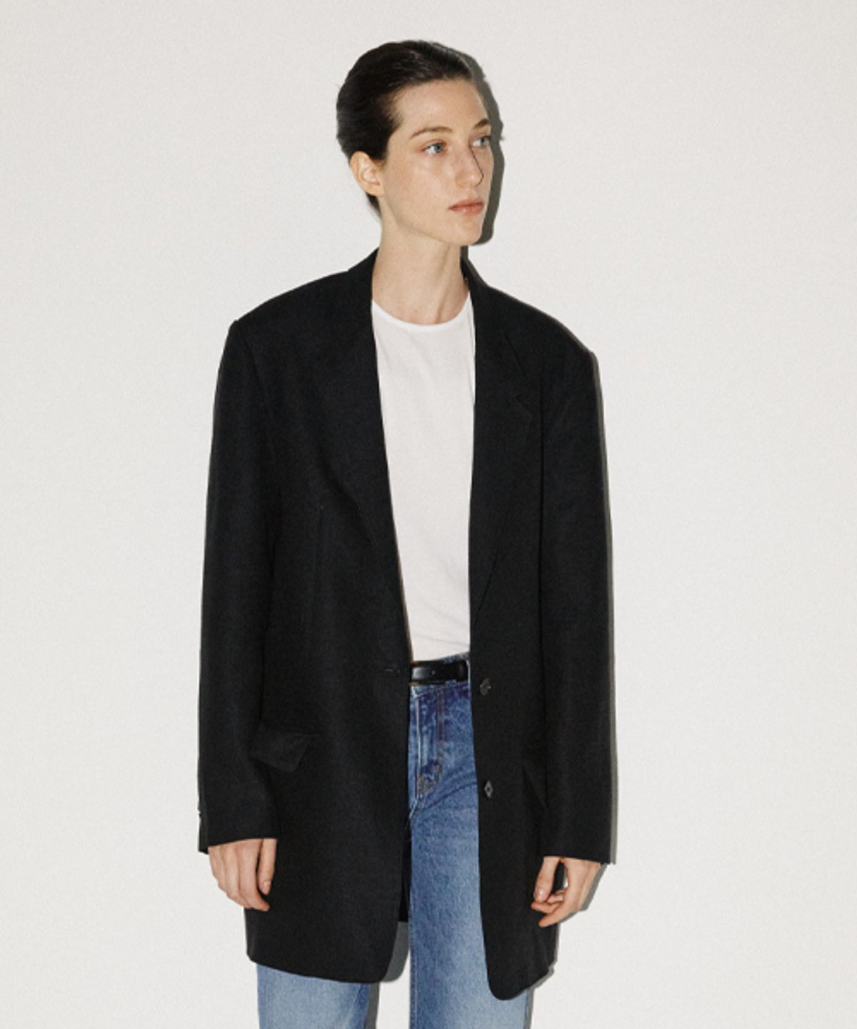 리디피(RIDIFI) LINEN FABRIC JACKET_BLACK