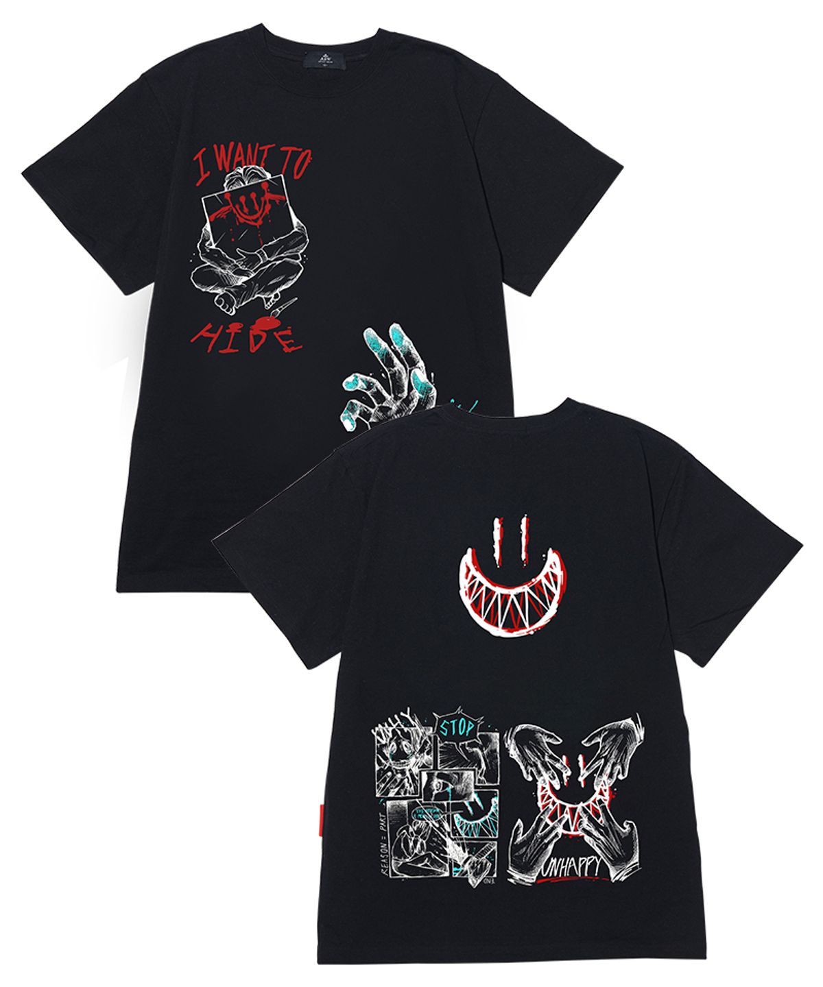 아티스트웨어(ARTISTWEAR) [ATW X TWOFACE] 멀티 반팔티