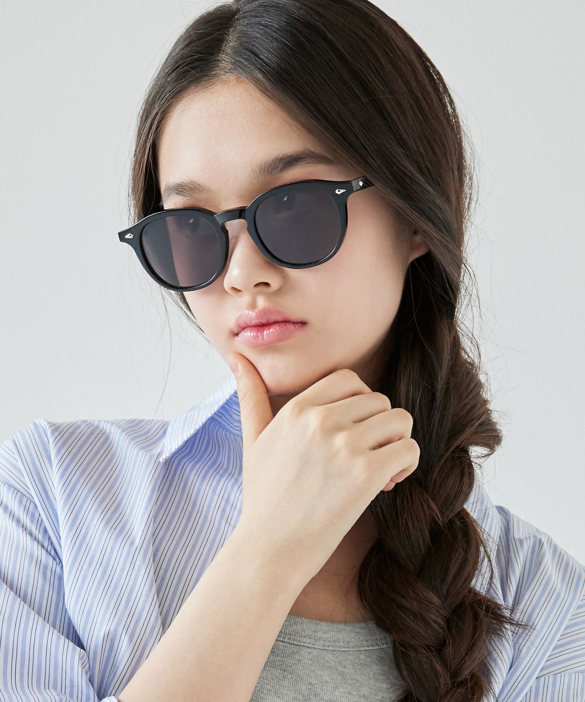모던아이웨어스튜디오(MODERN EYEWEAR STUDIO) LEV - BLACK / SMOG