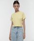 우먼즈 크루 넥 크롭 티셔츠 [라이트 옐로우]