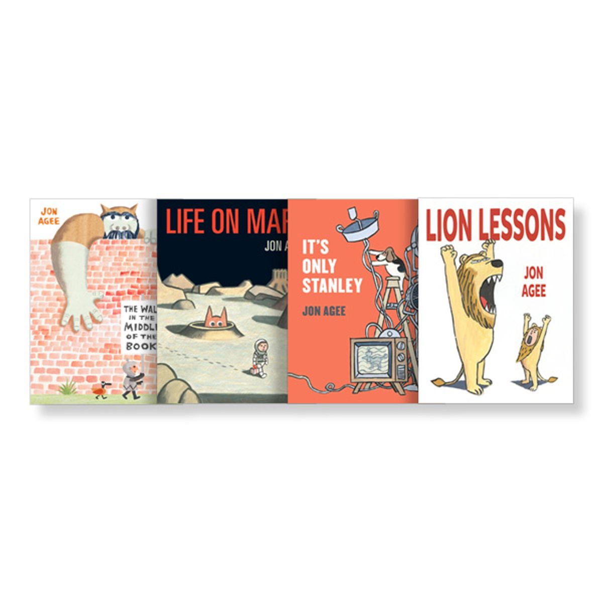 언어세상(LANGUAGE WORLD) Jon Agee Picture Book Collection #1 (4 Books+4 MP3 CDs)