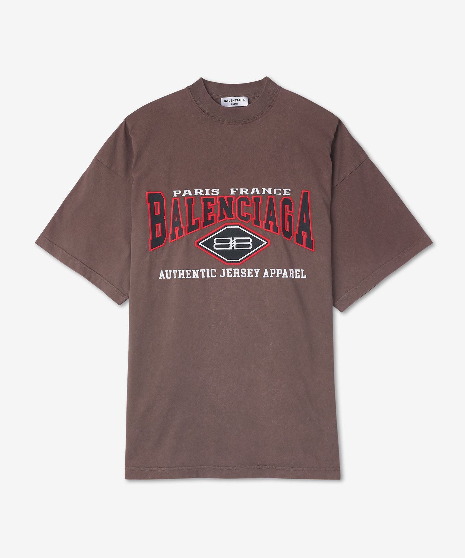 MUSINSA公式 | BALENCIAGA 共用刺繍ロゴ半袖Tシャツ - ブラウン