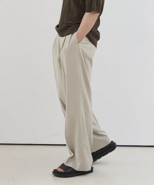 MUSINSA | DRAW FIT Tutu Banding Wide Cool Linen Slacks [OATMEAL]