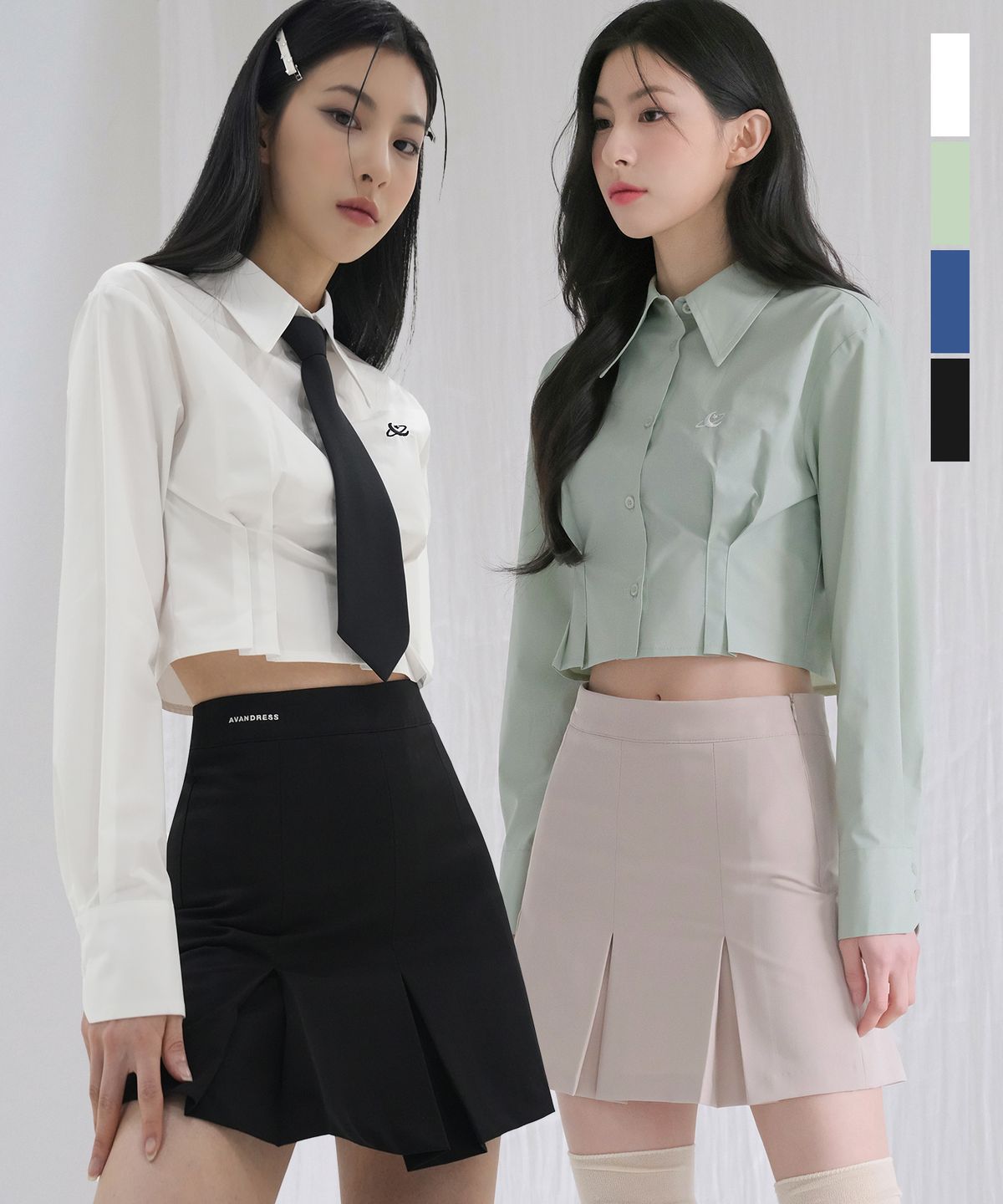 어반드레스(AVANDRESS) Ailey crop shirt - 4COL