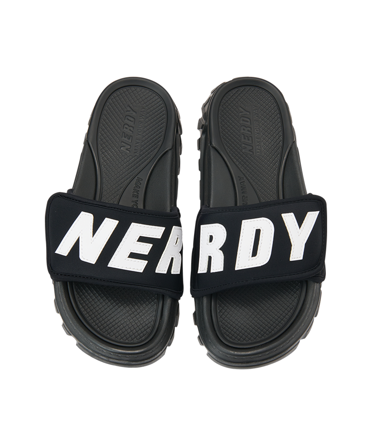 ★2023SS新作★NERDY★Rich Bread Velcro Slide MUSINSA | NERDY Rich Bread Velcro Slide Black