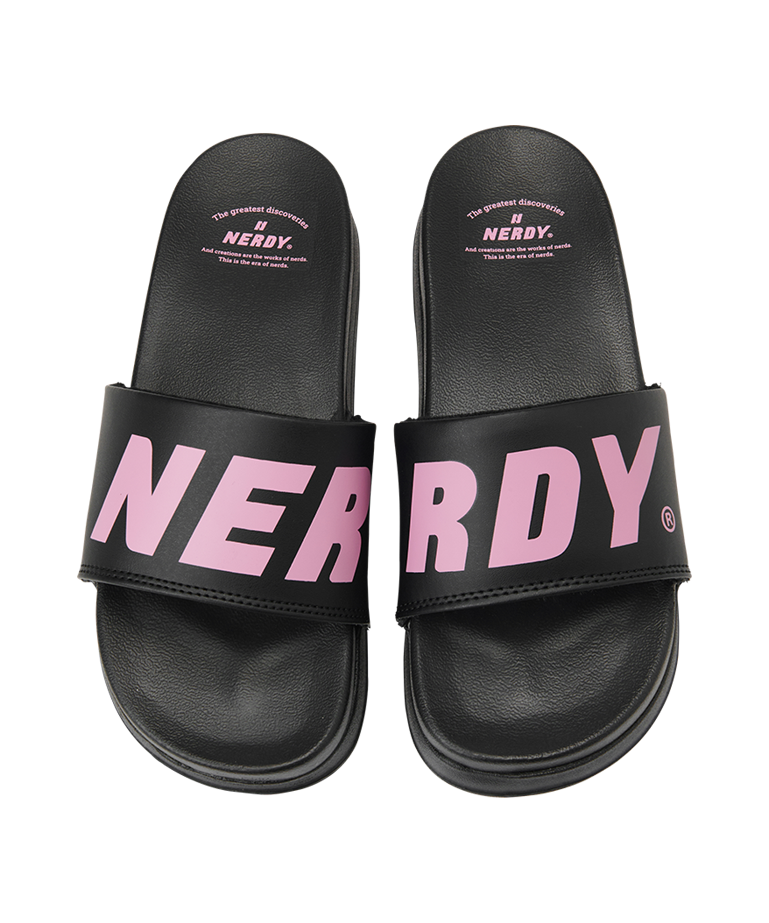 NERDY 23SS ビッグロゴ スリッパ 韓国人気 MUSINSA公式 | NERDY Big Logo Slide (23SS) Black