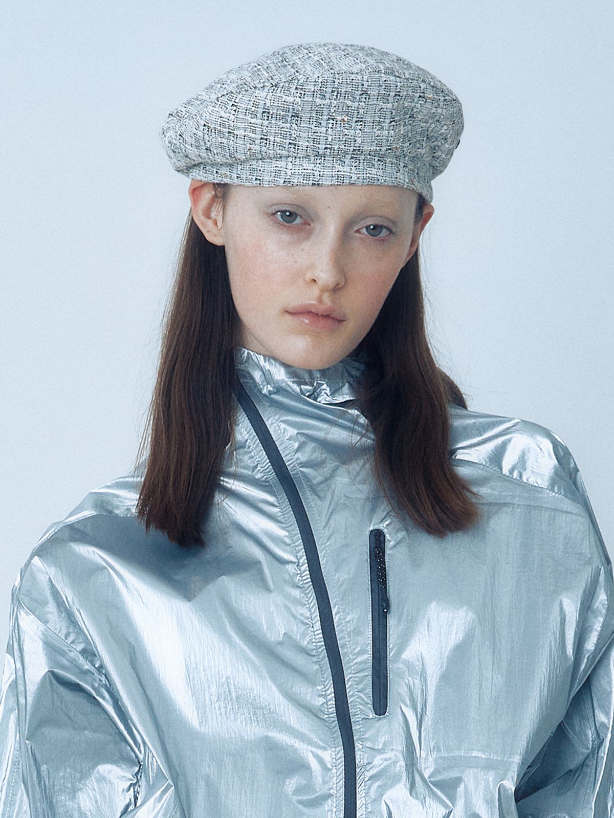 포에지담(POESIEDAME) MONO BOUCLE BERET IN BW
