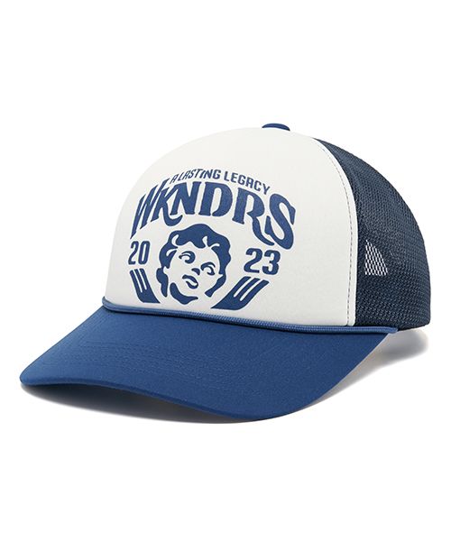 ★2023SS新作★WKNDRS★CHERUB TRUCKER CAP MUSINSA | WKNDRS CHERUB TRUCKER CAP (BLUE)