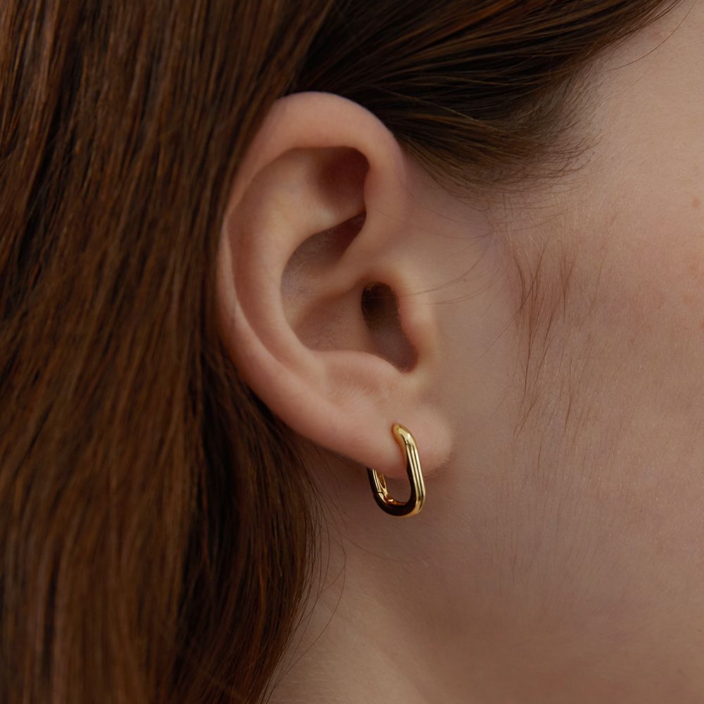 イヤリング TATIANA Silver 925 U-line hoop earrings EC1978 MUSINSA | TATIANA (Silver 925) U-line hoop earrings EC1978