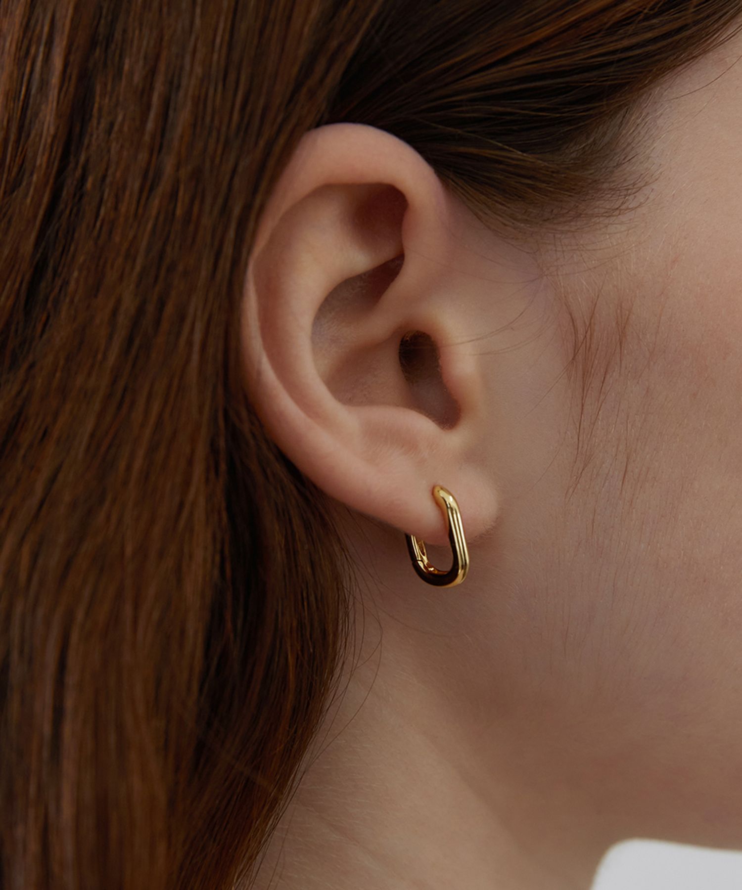 MUSINSA | TATIANA (Silver 925) U-line hoop earrings EC1978