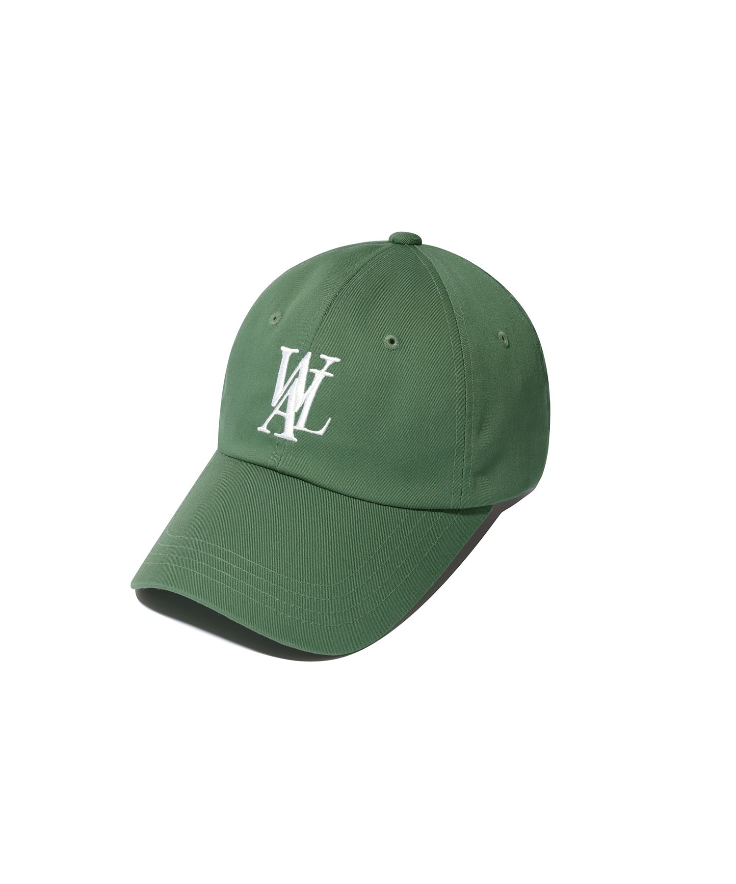 MUSINSA公式 | WOOALONG Deep signature logo ball cap - GREEN