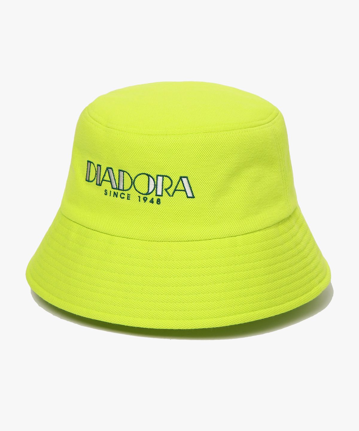 디아도라(diadora) 그래픽 로고 버킷햇 LIME