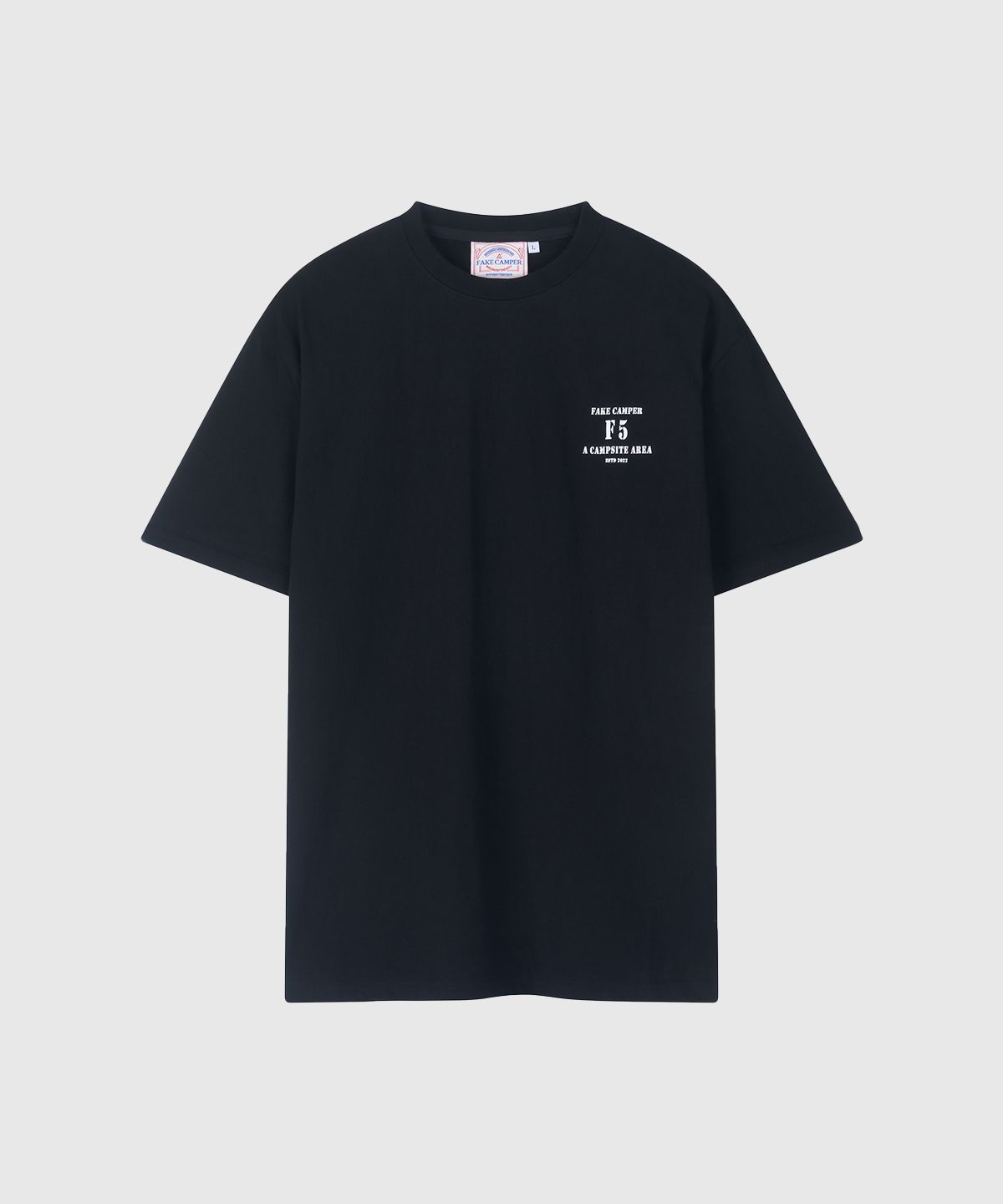 페이크캠퍼(FAKE CAMPER) F5 스몰 로고 반팔티셔츠 [BLACK]