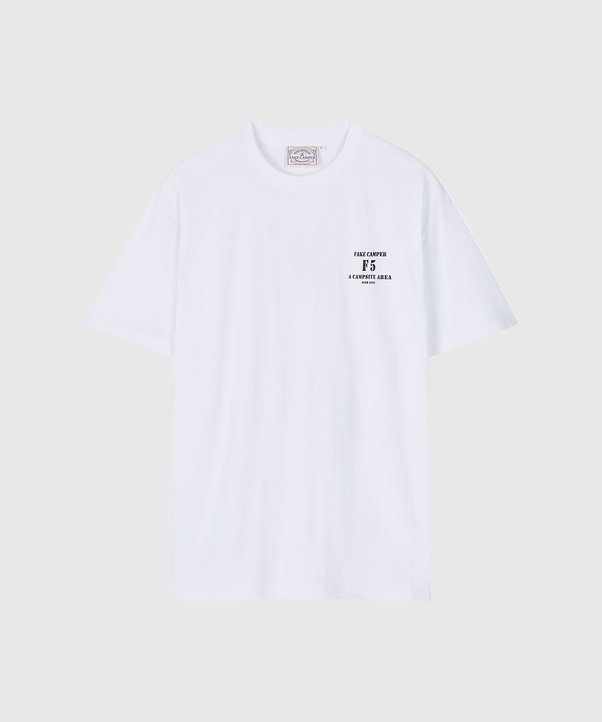 페이크캠퍼(FAKE CAMPER) F5 스몰 로고 반팔티셔츠 [WHITE]