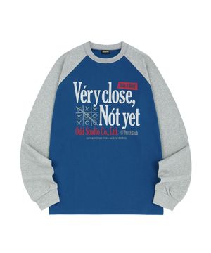 베리클로즈 래글런 오버핏 롱 슬리브 - BLUE/GRAY