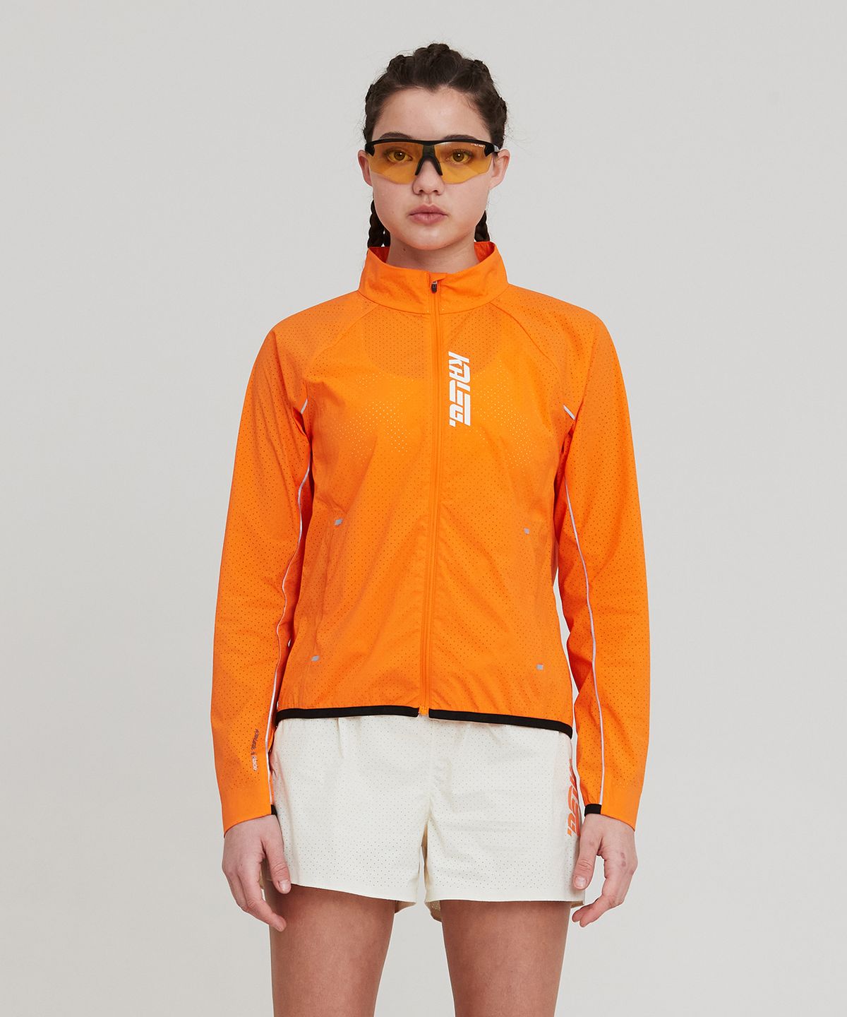 칼렉(KALEG) WOMENS AIR BLADE WIND JACKET (ATHLETIC)_ORANGE