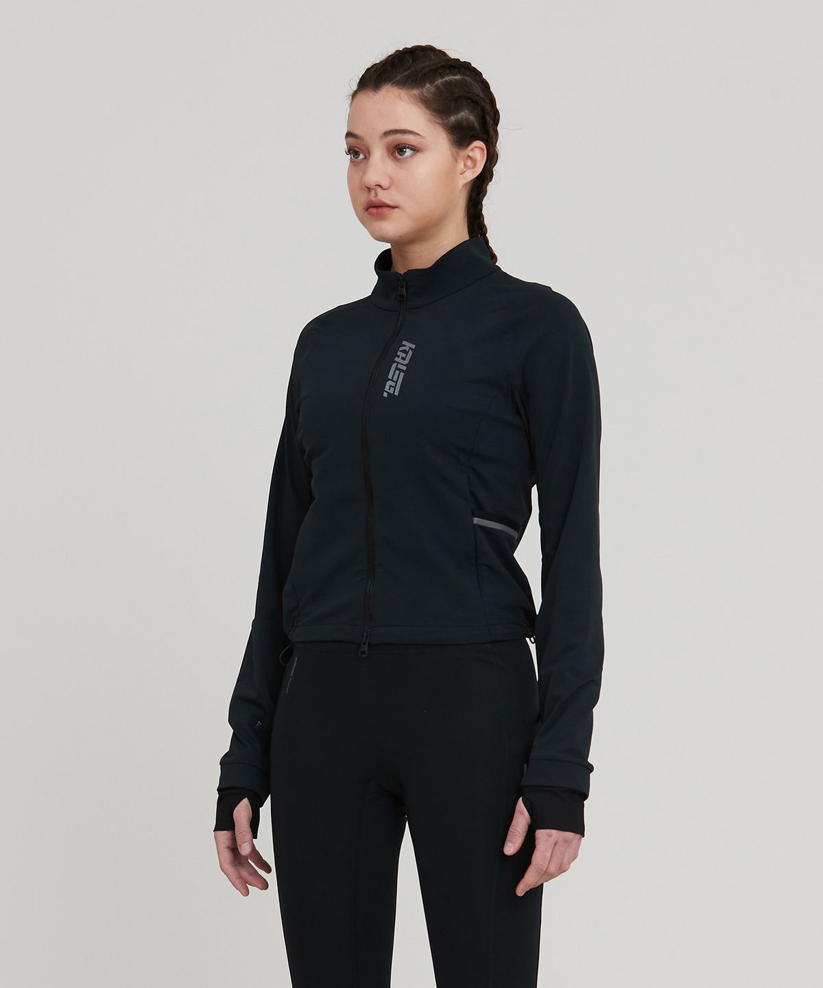 칼렉(KALEG) WOMENS PACER TRACK JACKET_DEEP CHARCOAL