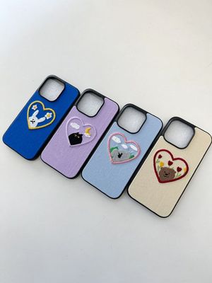 [패브릭 자수 케이스]Heart Amigos