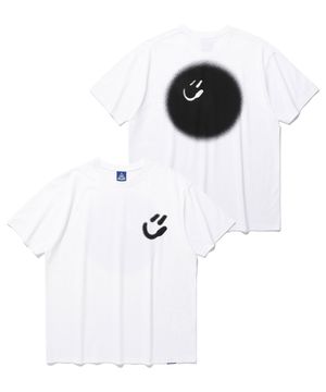 BLUR SMILEY BALL TEE_WHITE(IK2EMMT502A)