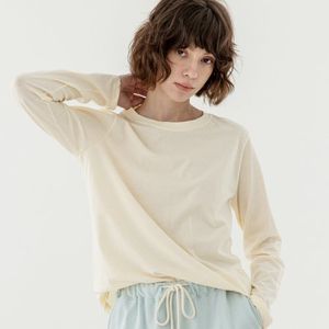 마들렌 기본 여성 긴팔 티셔츠 레몬