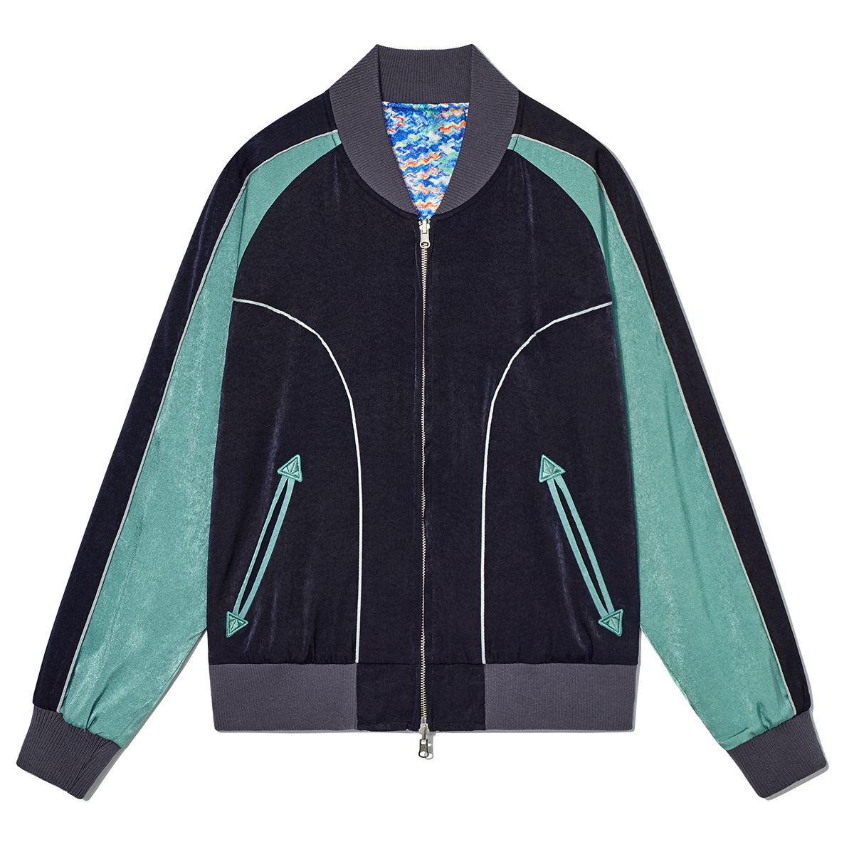 조거쉬(JOEGUSH) Psychedelic Blouson (Navy/Olive)