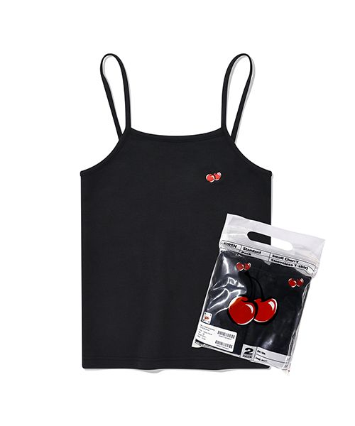 ★2023SS新作★KIRSH★CHERRY CROP KNIT SLEEVELESS MUSINSA | KIRSH Cherry Crop Knit Sleeveless [Ivory]