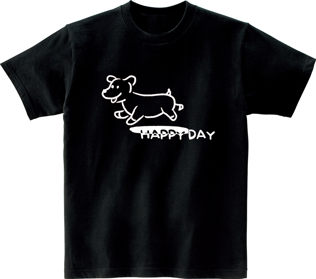 어썸어스(AWESOMEUS) (23SS)HAPPY DAY DOG 반팔 티셔츠 블랙