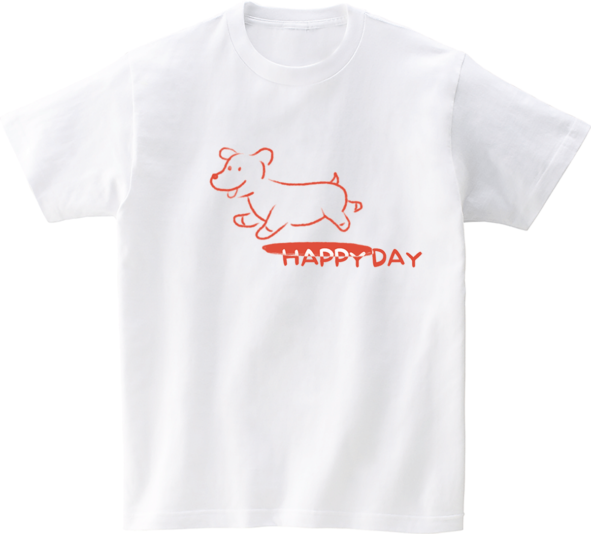 어썸어스(AWESOMEUS) (23SS)HAPPY DAY DOG 반팔 티셔츠 화이트