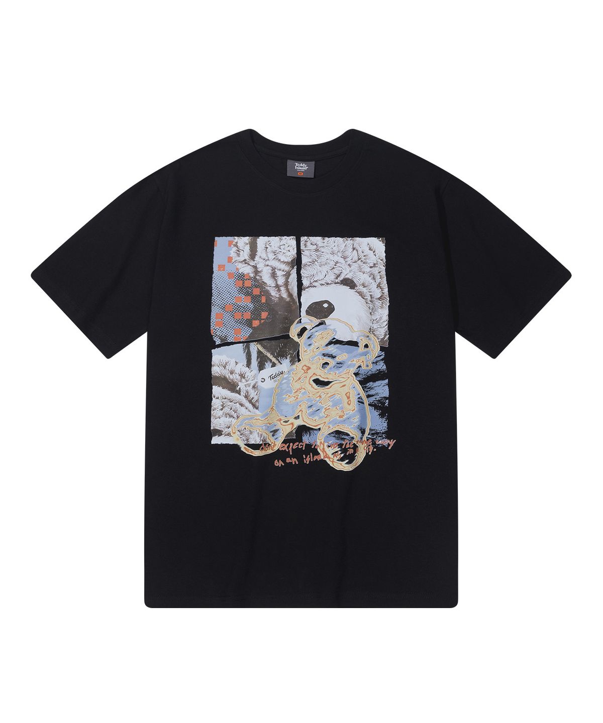 테디아일랜드(TEDDYISLAND) 콜라주 테디 반팔 블랙