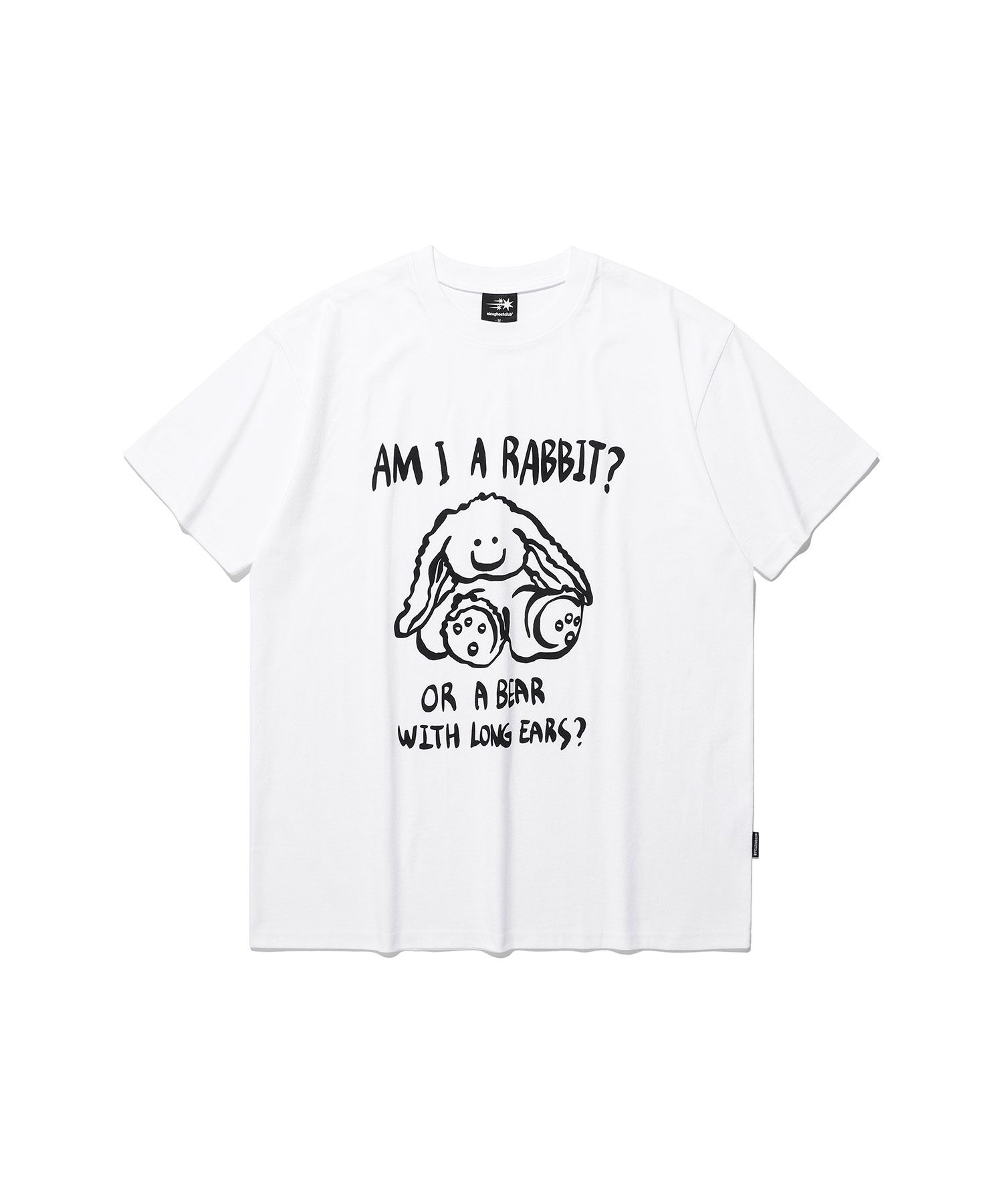 [ NICE GHOST CLUB]★GHOSTSOULGIRL RABBIT&BEAR BIG BIG TEE MUSINSA | NICE GHOST CLUB RABBIT OR BEAR TEE_WHITE(NG2EMUT507A)