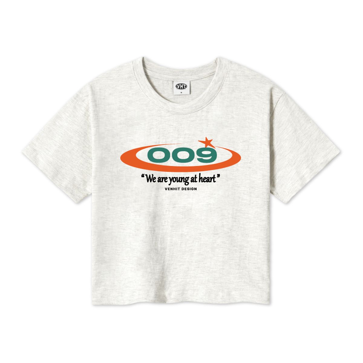 벤힛(VENHIT) 009 LOGO 크롭 반팔티