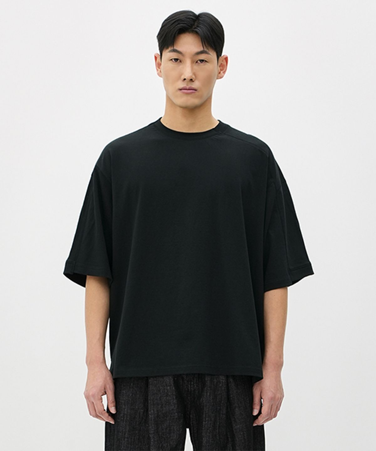 에러스익셉티드(ERRORS EXCEPTED) HS501BK 언발란스 반팔티 (Black)