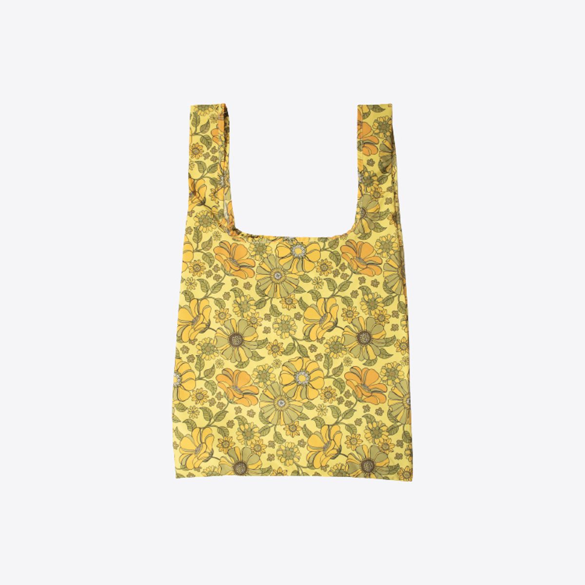 카인드백 런던(KIND BAG LONDON) 옐로우 레트로 플라워 리유저블 미디엄