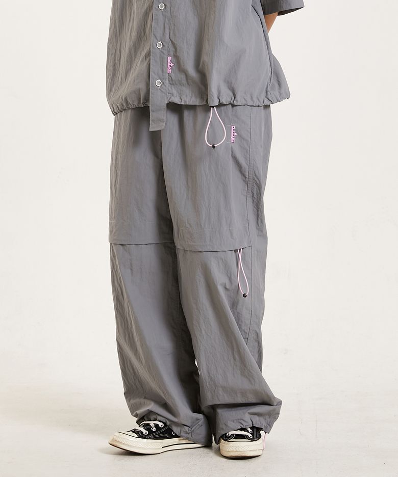 Nylon balloon gray pants