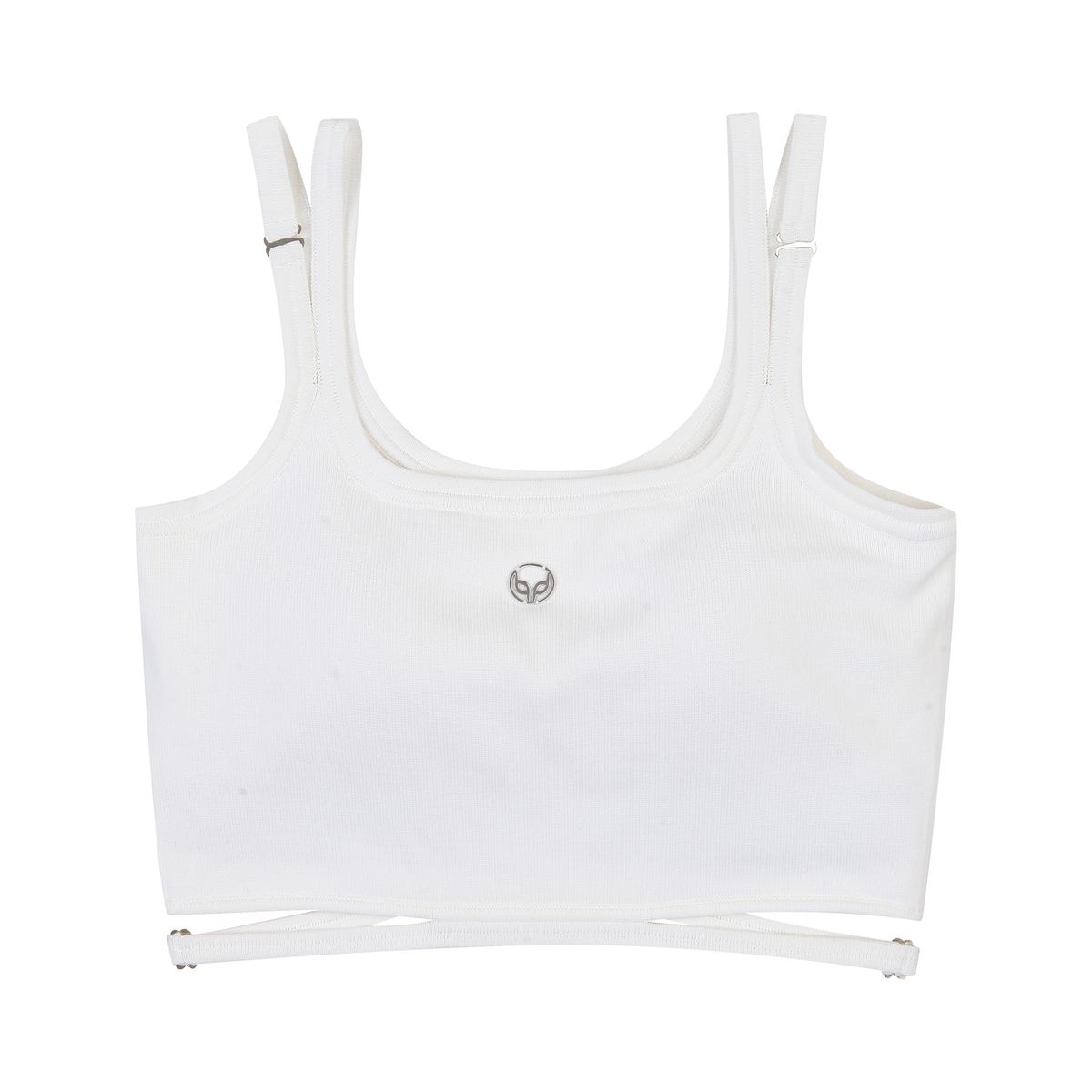 라라폭스(LALAFOX) CUT OUT CROPPED BRA TOP WHITE BP2BR003