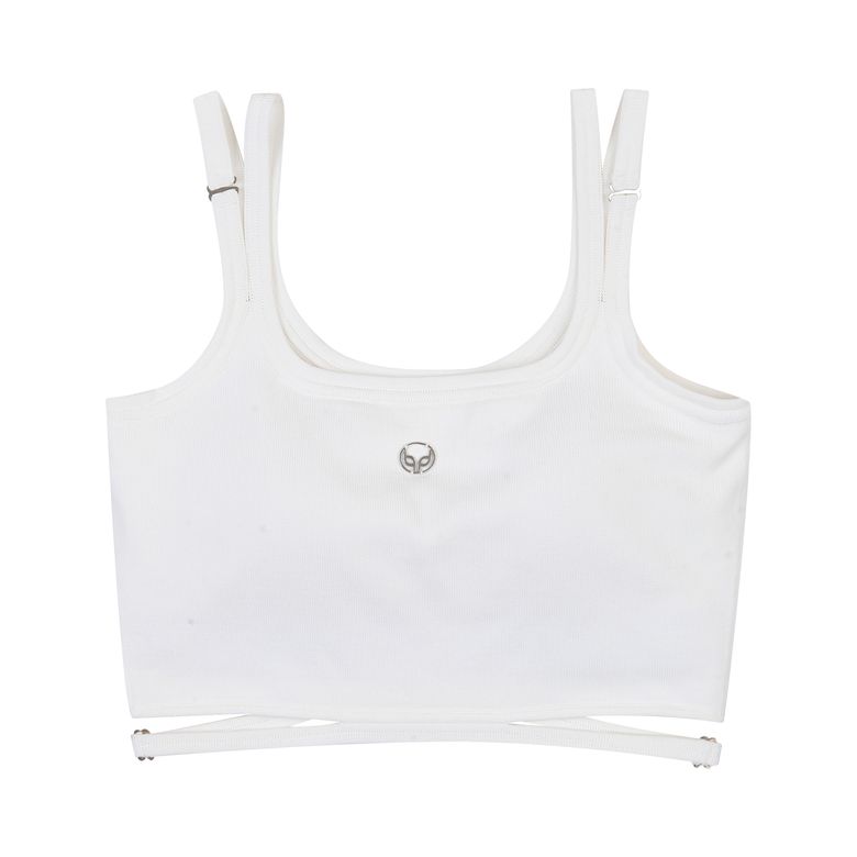 CUT OUT CROPPED BRA TOP WHITE BP2BR003