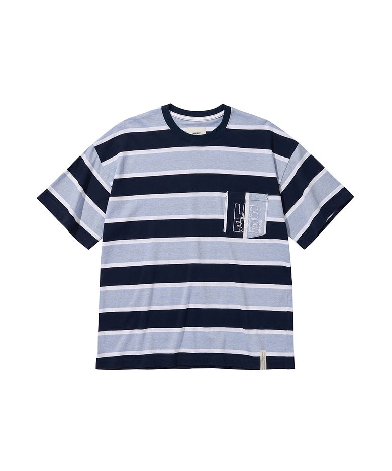 BORDER POCKET SS TEE / BLACK
