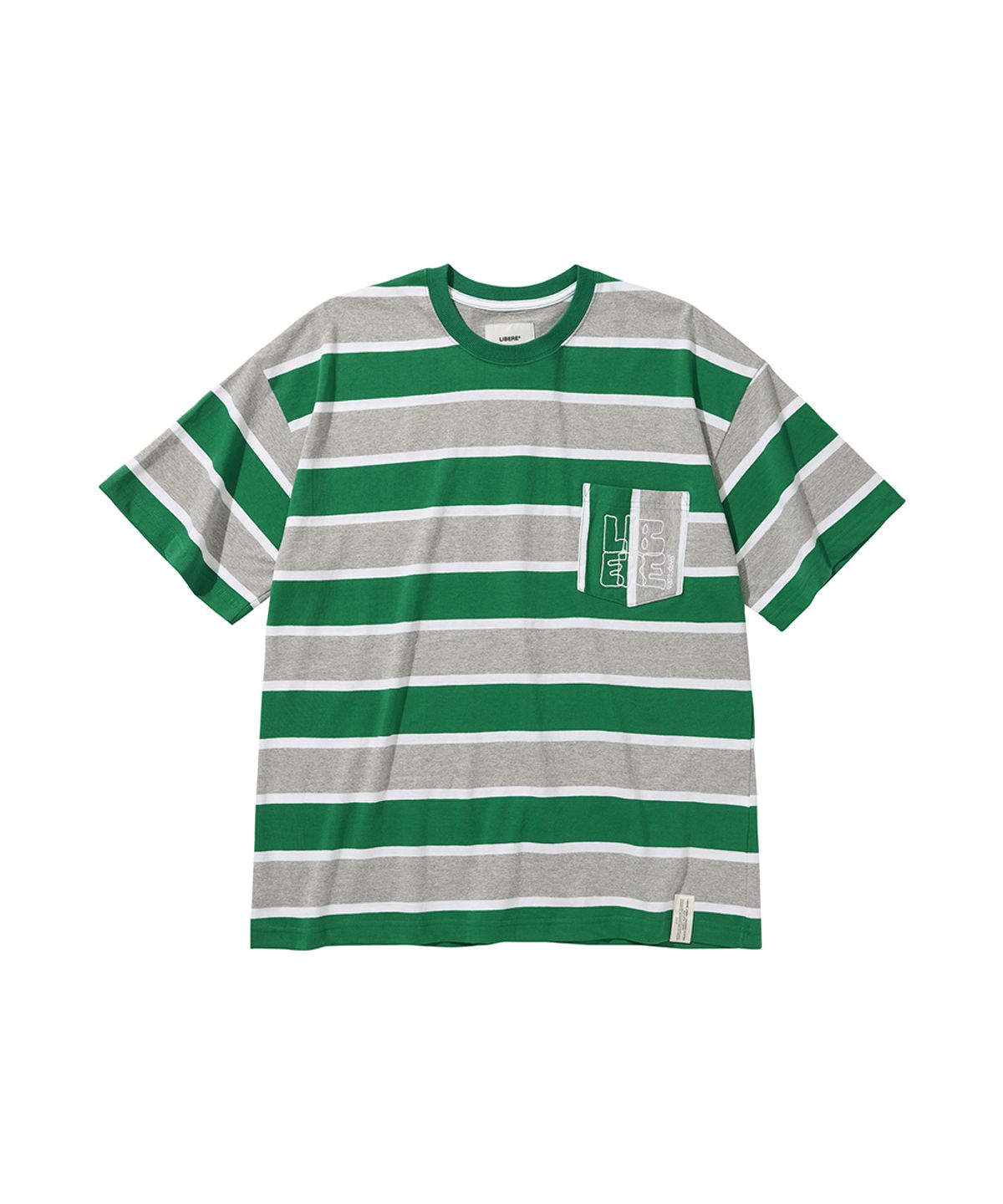 리베레(LIBERE) BORDER POCKET SS TEE / GREEN