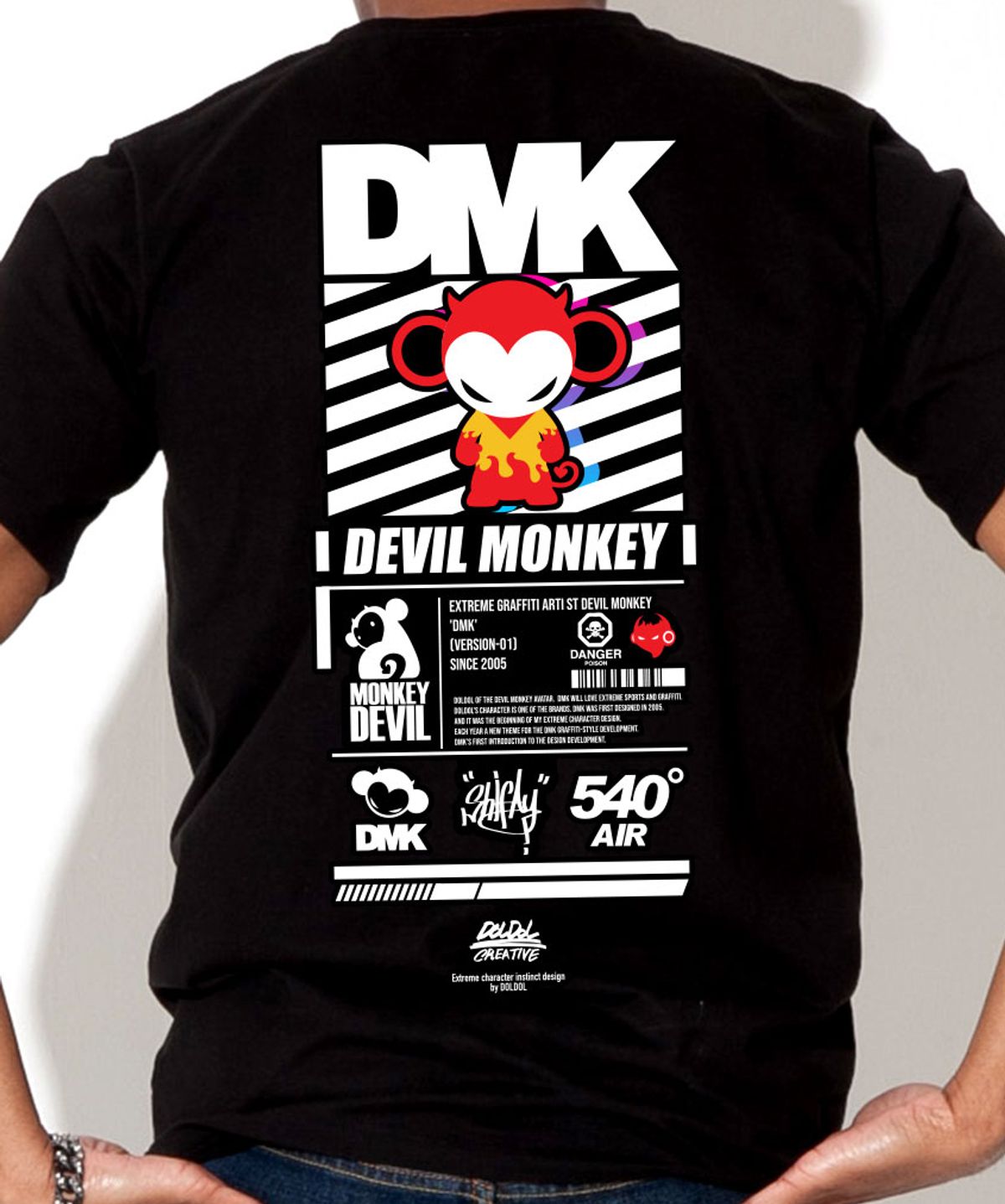 돌돌(DOLDOL) DMK_T-shirts_70 그래피티 아티스트 데빌몽키 dmk 캐릭터 그래픽 티셔츠 반팔티