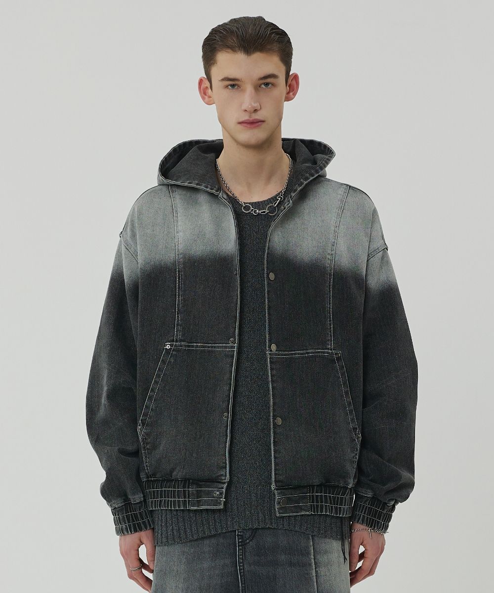 【MAISON MINED】23SS★ WASHING DENIM SNAP HOOD MUSINSA | MAISON MINED WASHING DENIM SNAP HOOD BLACK