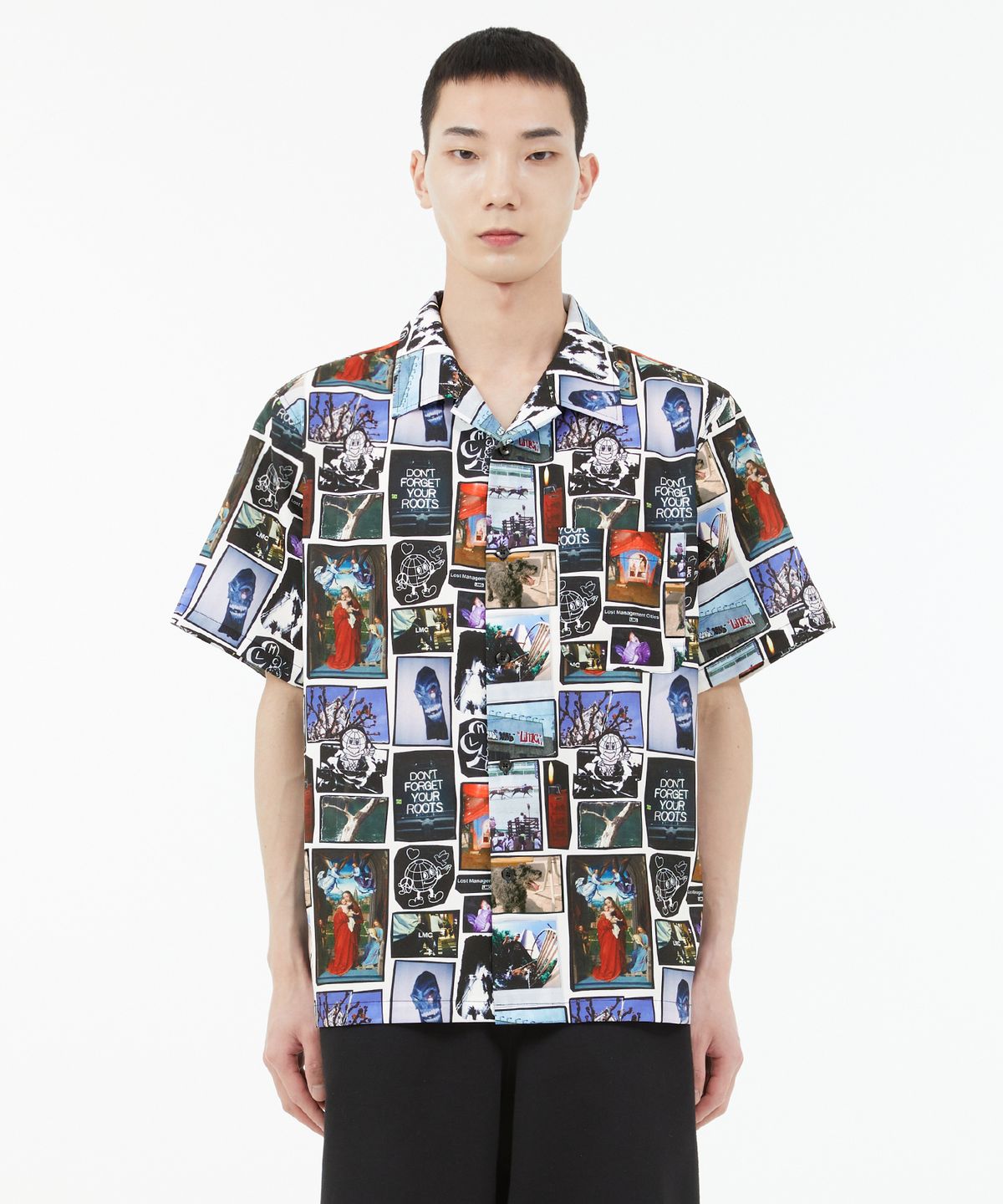 엘엠씨(LMC) COLLAGE SHORT SLV SHIRT multi