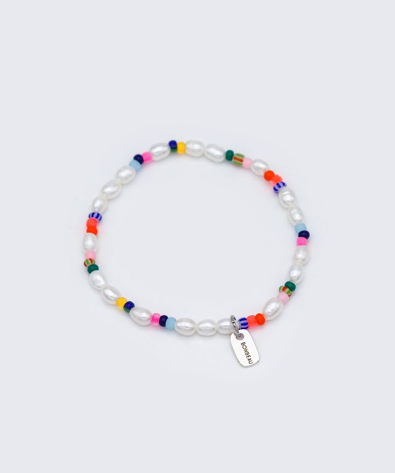 Freshwater pearl color beads Bracelet 밥풀 담수진주 컬러 비즈 팔찌 4mm 5mm