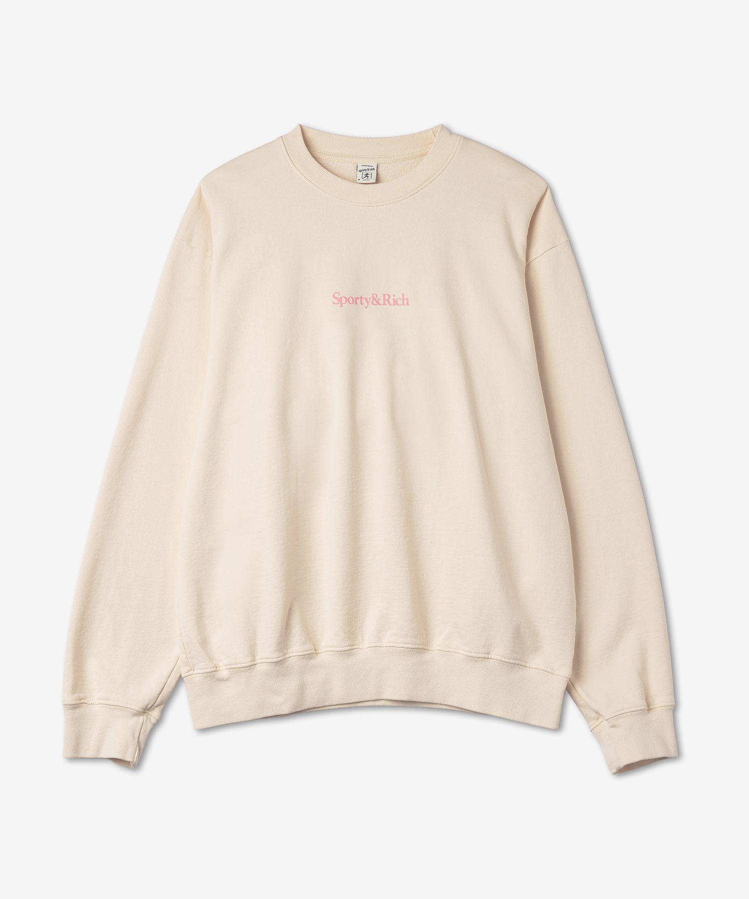 ★Sporty & Rich★ New Health Sweatshirt Cream Rose CR633CR C MUSINSA | SPORTY&RICH New Health Sweatshirt - Cream: Rose