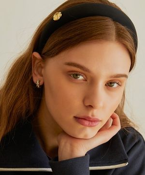 ANC GOLD STAMP HAIRBAND_BLACK