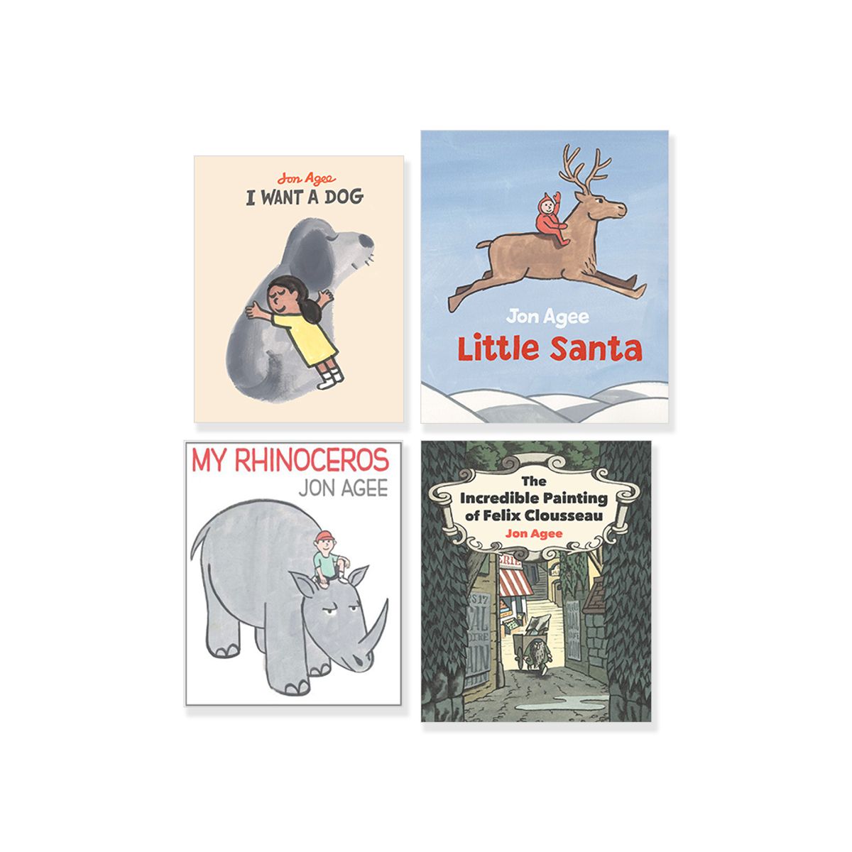 언어세상(LANGUAGE WORLD) Jon Agee Picture Book Collection #2 (4 Books+4 MP3 CDs)
