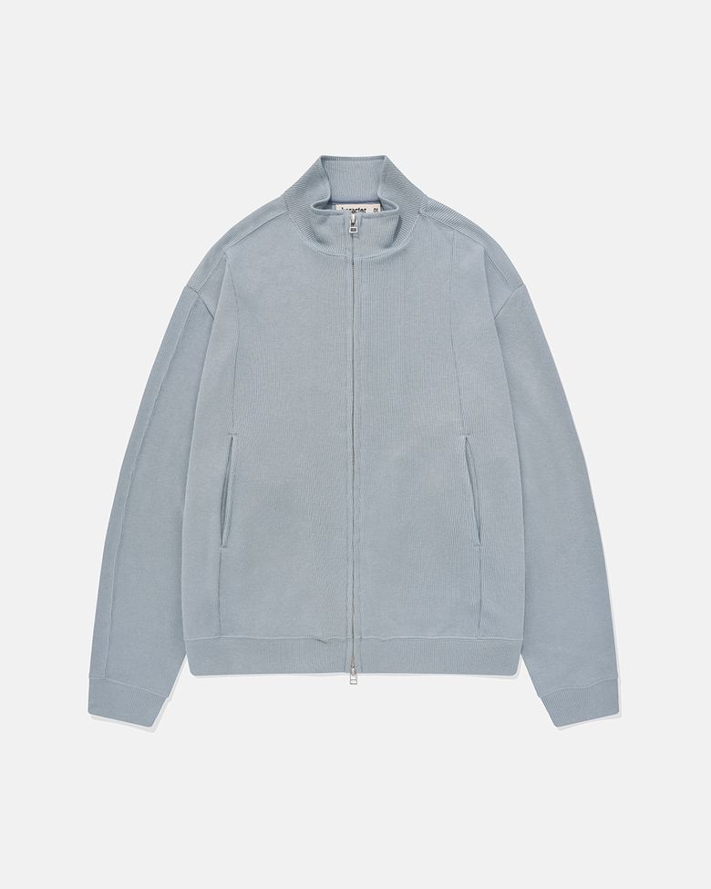 Fickle 2-WAY full zip-up / Blue gray