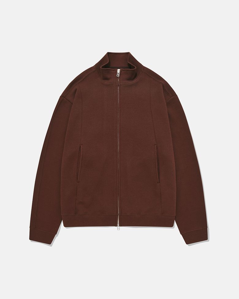Fickle 2-WAY full zip-up / Brown